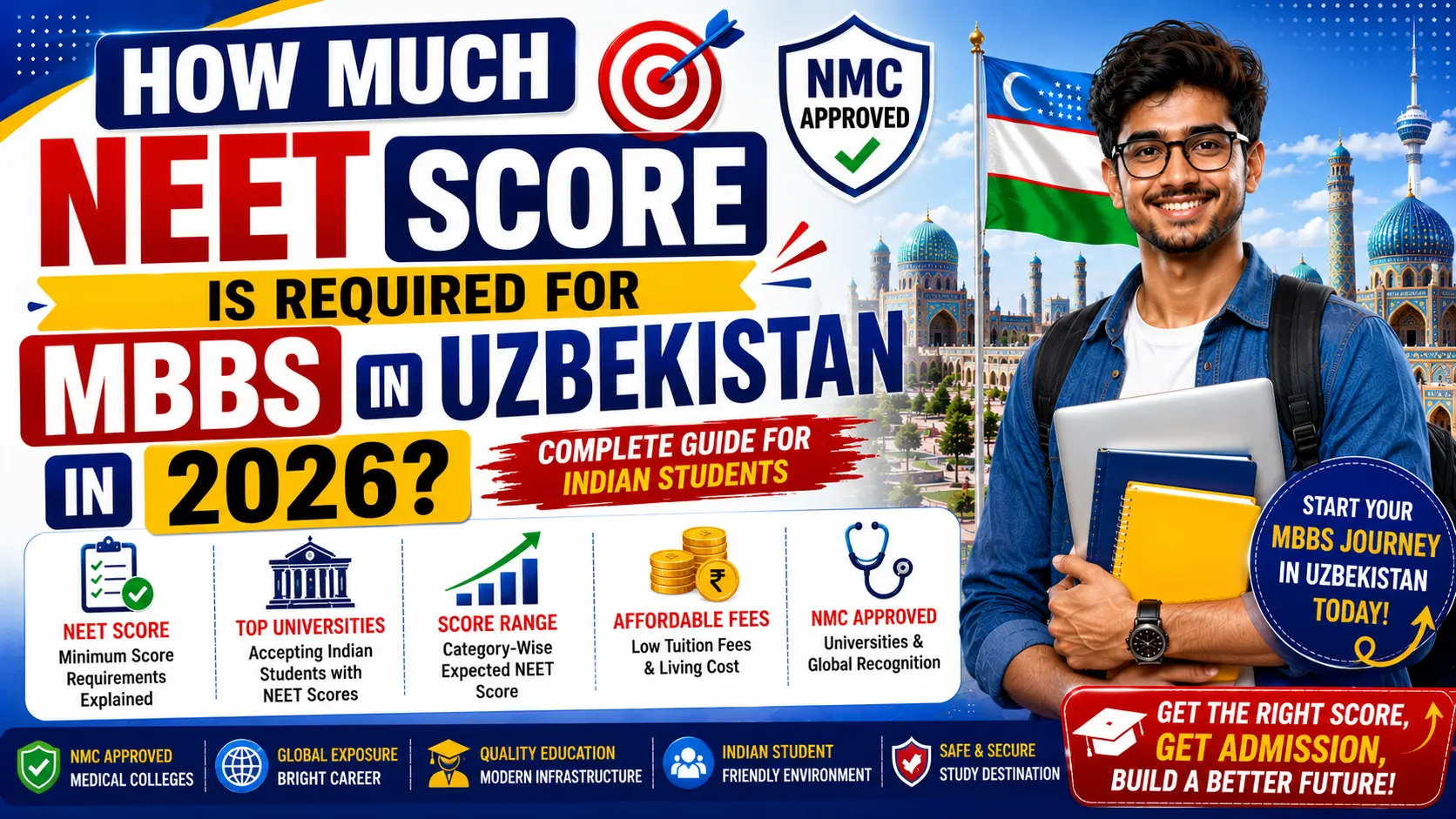 How Much NEET Score is Required for MBBS in Uzbekistan in 2026